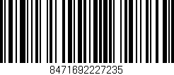Código de barras (EAN, GTIN, SKU, ISBN): '8471692227235'