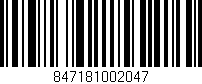 Código de barras (EAN, GTIN, SKU, ISBN): '847181002047'