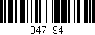 Código de barras (EAN, GTIN, SKU, ISBN): '847194'