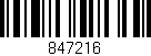 Código de barras (EAN, GTIN, SKU, ISBN): '847216'