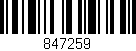 Código de barras (EAN, GTIN, SKU, ISBN): '847259'