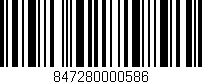 Código de barras (EAN, GTIN, SKU, ISBN): '847280000586'