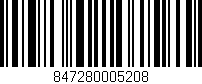 Código de barras (EAN, GTIN, SKU, ISBN): '847280005208'