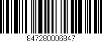 Código de barras (EAN, GTIN, SKU, ISBN): '847280006847'