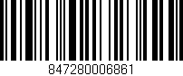 Código de barras (EAN, GTIN, SKU, ISBN): '847280006861'