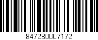 Código de barras (EAN, GTIN, SKU, ISBN): '847280007172'