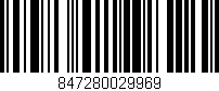 Código de barras (EAN, GTIN, SKU, ISBN): '847280029969'