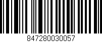 Código de barras (EAN, GTIN, SKU, ISBN): '847280030057'