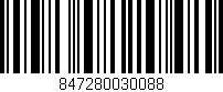 Código de barras (EAN, GTIN, SKU, ISBN): '847280030088'