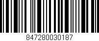 Código de barras (EAN, GTIN, SKU, ISBN): '847280030187'