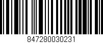 Código de barras (EAN, GTIN, SKU, ISBN): '847280030231'