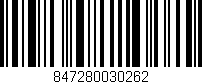 Código de barras (EAN, GTIN, SKU, ISBN): '847280030262'