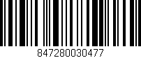Código de barras (EAN, GTIN, SKU, ISBN): '847280030477'