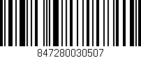 Código de barras (EAN, GTIN, SKU, ISBN): '847280030507'