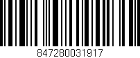 Código de barras (EAN, GTIN, SKU, ISBN): '847280031917'