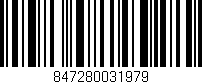Código de barras (EAN, GTIN, SKU, ISBN): '847280031979'