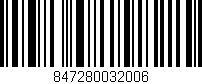 Código de barras (EAN, GTIN, SKU, ISBN): '847280032006'