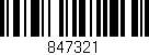 Código de barras (EAN, GTIN, SKU, ISBN): '847321'