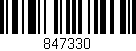 Código de barras (EAN, GTIN, SKU, ISBN): '847330'