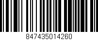 Código de barras (EAN, GTIN, SKU, ISBN): '847435014260'