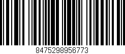 Código de barras (EAN, GTIN, SKU, ISBN): '8475298956773'