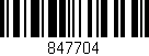 Código de barras (EAN, GTIN, SKU, ISBN): '847704'