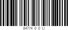 Código de barras (EAN, GTIN, SKU, ISBN): '84774_0_0_U'