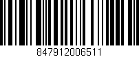 Código de barras (EAN, GTIN, SKU, ISBN): '847912006511'