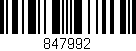 Código de barras (EAN, GTIN, SKU, ISBN): '847992'