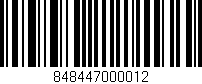Código de barras (EAN, GTIN, SKU, ISBN): '848447000012'