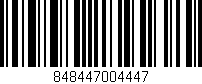 Código de barras (EAN, GTIN, SKU, ISBN): '848447004447'