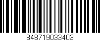 Código de barras (EAN, GTIN, SKU, ISBN): '848719033403'