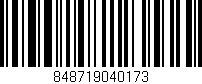 Código de barras (EAN, GTIN, SKU, ISBN): '848719040173'