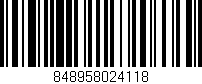 Código de barras (EAN, GTIN, SKU, ISBN): '848958024118'