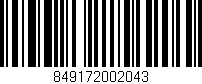 Código de barras (EAN, GTIN, SKU, ISBN): '849172002043'