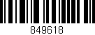 Código de barras (EAN, GTIN, SKU, ISBN): '849618'