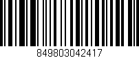 Código de barras (EAN, GTIN, SKU, ISBN): '849803042417'