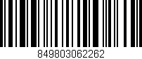 Código de barras (EAN, GTIN, SKU, ISBN): '849803062262'