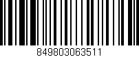 Código de barras (EAN, GTIN, SKU, ISBN): '849803063511'