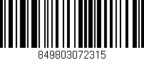Código de barras (EAN, GTIN, SKU, ISBN): '849803072315'