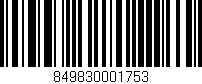 Código de barras (EAN, GTIN, SKU, ISBN): '849830001753'