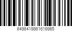Código de barras (EAN, GTIN, SKU, ISBN): '8498419861618965'