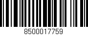 Código de barras (EAN, GTIN, SKU, ISBN): '8500017759'