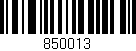 Código de barras (EAN, GTIN, SKU, ISBN): '850013'