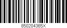 Código de barras (EAN, GTIN, SKU, ISBN): '850204365X'