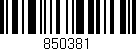 Código de barras (EAN, GTIN, SKU, ISBN): '850381'