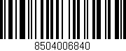 Código de barras (EAN, GTIN, SKU, ISBN): '8504006840'
