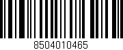 Código de barras (EAN, GTIN, SKU, ISBN): '8504010465'