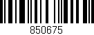 Código de barras (EAN, GTIN, SKU, ISBN): '850675'