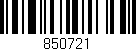 Código de barras (EAN, GTIN, SKU, ISBN): '850721'